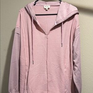 BIBI Pink Waffle Hoodie
